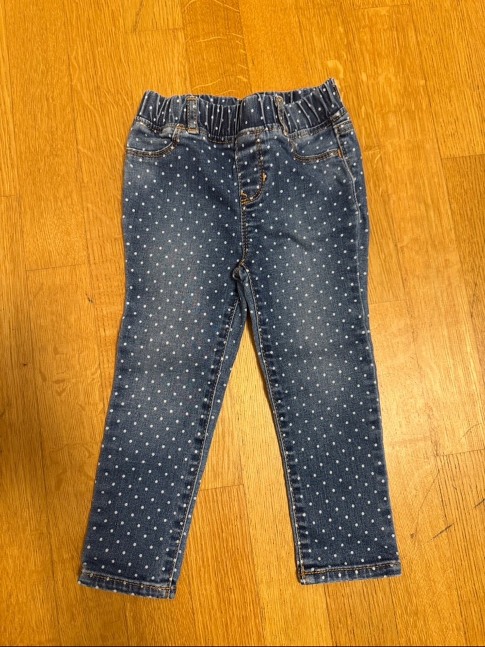 GAP Girls' Blue Polka Dot Stretch Jeans